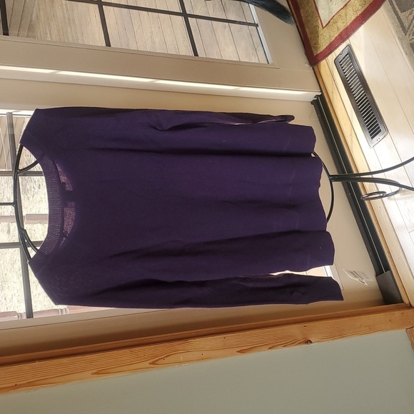 Vertical Designs 100% Wool & Cashmere Purple Women's Sz. XL Sweater - Picture 5 of 11